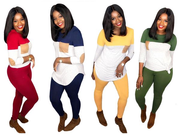 styles patch panelled sets autum long sleeves crew neck women t shirt ny pants casual club daily suits, White
styles patch panelled sets autum long sleeves crew neck women t shirt ny pants casual club daily suits, White