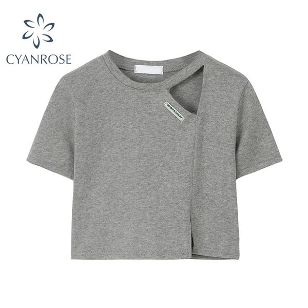 women sport crop summer korean style streetwear slim o neck short sleeve tee clavicle hollow out design lady 210515, White
women sport crop summer korean style streetwear slim o neck short sleeve tee clavicle hollow out design lady 210515, White