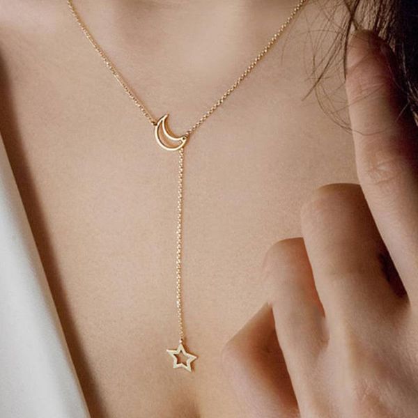 chains 6pcs stainless steel golden necklace chain pendants moon star choker rings for women men body jewelry gift, Silver
chains 6pcs stainless steel golden necklace chain pendants moon star choker rings for women men body jewelry gift, Silver