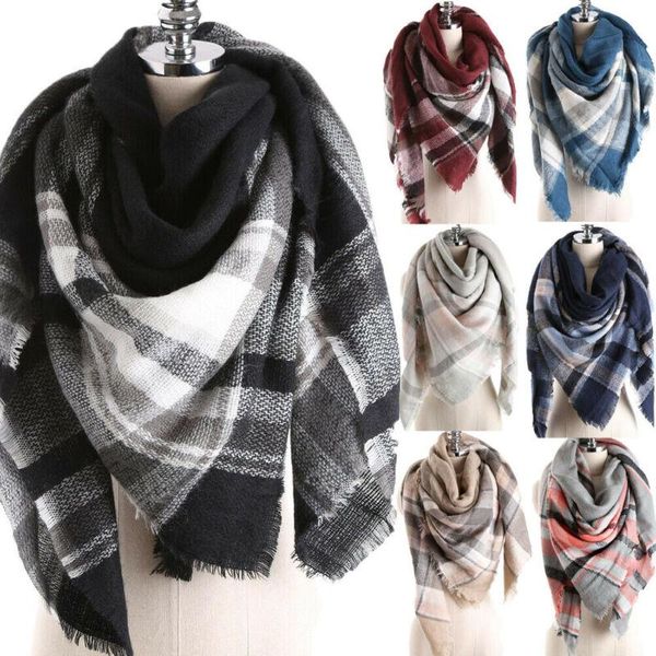 scarves 140 x cm women lady winter scarf warm cashmere long wrap shawl knit fashion pashmina plaid wraps, Blue;gray
scarves 140 x cm women lady winter scarf warm cashmere long wrap shawl knit fashion pashmina plaid wraps, Blue;gray