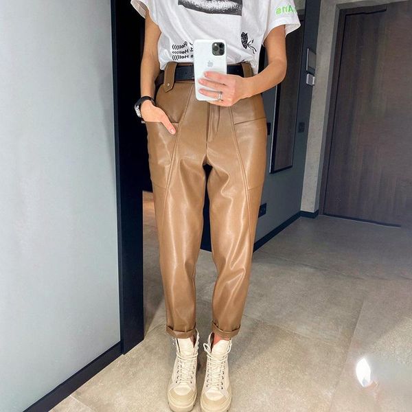 women's pants & capris faux leather pant trouser women pockets tapered cargo autumn 2021 casual streetwear female club vintage pantalon, Black;white
women's pants & capris faux leather pant trouser women pockets tapered cargo autumn 2021 casual streetwear female club vintage pantalon, Black;white