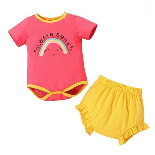 clothing sets born baby boys girls summer short sleeve set, cartoon rainbow print o-neck romper and pants 2-piece suits 0-24m1, White
clothing sets born baby boys girls summer short sleeve set, cartoon rainbow print o-neck romper and pants 2-piece suits 0-24m1, White