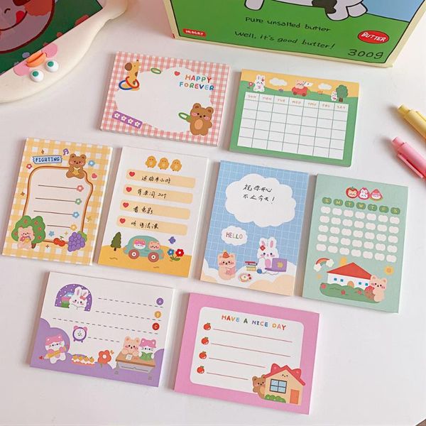 card holders 50 sheets cartoon ins bear note paper cute girls list notepad memo pad korean school supplies stationary office, Brown;gray
card holders 50 sheets cartoon ins bear note paper cute girls list notepad memo pad korean school supplies stationary office, Brown;gray