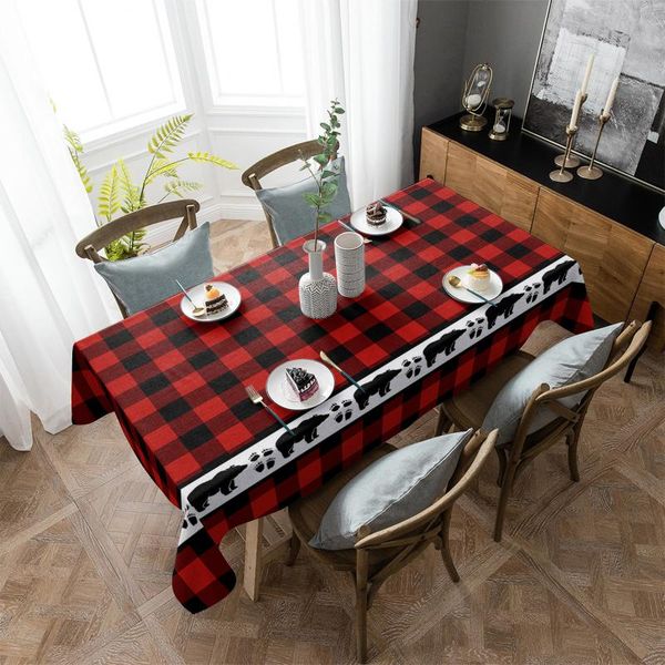 table cloth red and black plaid forest animals bears tablecloth rectangular christmas dinning decor cover waterproof
table cloth red and black plaid forest animals bears tablecloth rectangular christmas dinning decor cover waterproof