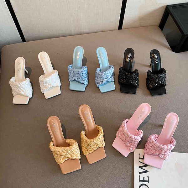 slippers elegant women pumps sandals high heels slip on weave design white/blue/black/yellow/pink casual summer size 35-39 bo1e
slippers elegant women pumps sandals high heels slip on weave design white/blue/black/yellow/pink casual summer size 35-39 bo1e