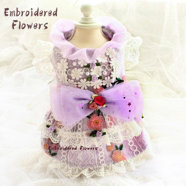 dog apparel clothes dresses pet clothing purple soft cotton lace embroidered flowers comfortable everyday out party princess dress
dog apparel clothes dresses pet clothing purple soft cotton lace embroidered flowers comfortable everyday out party princess dress