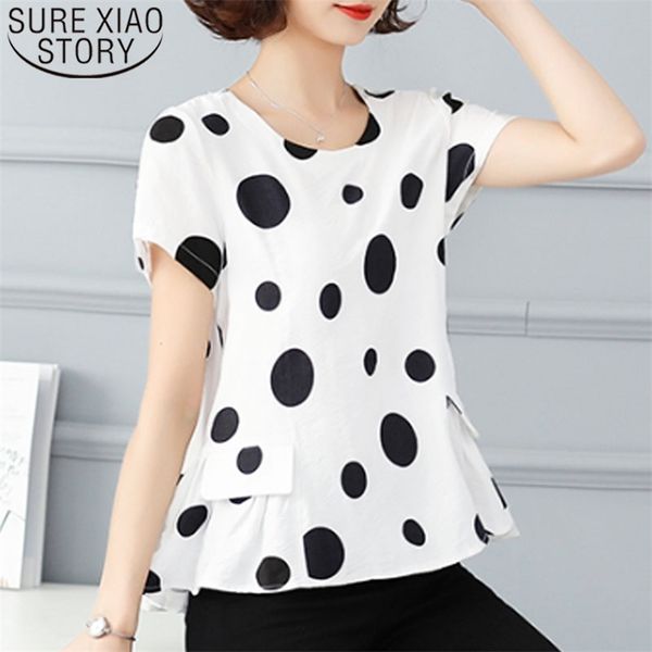 summer fashion women chiffon blouses o-neck short sleeve casual polka dot loose clothing ol 4680 50 210506, White
summer fashion women chiffon blouses o-neck short sleeve casual polka dot loose clothing ol 4680 50 210506, White