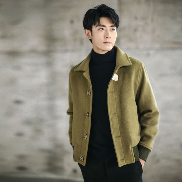 new fashion korean wool coat short tweed coats autumn winter thickened casual jacket 2021 tide single breastead cloth, Black
new fashion korean wool coat short tweed coats autumn winter thickened casual jacket 2021 tide single breastead cloth, Black