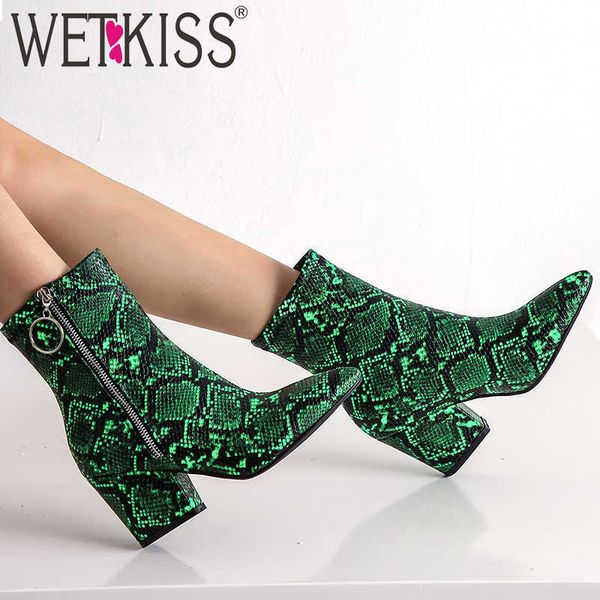 wetkiss colorful snake skin pu ankle boots women high heels booties female party shoes ladies pointed toe shoes women autumn 210630, Black
wetkiss colorful snake skin pu ankle boots women high heels booties female party shoes ladies pointed toe shoes women autumn 210630, Black