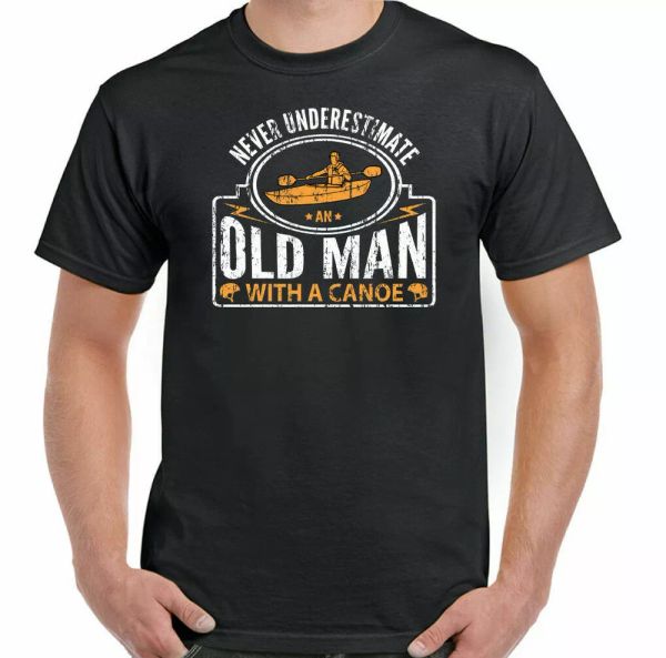 canoeing t-shirt canoe mens never underestimate of old man with a funny, White;black
canoeing t-shirt canoe mens never underestimate of old man with a funny, White;black