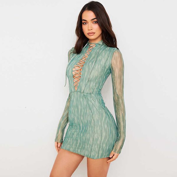casual dresses more recent fashion style for ladies long sleeves printed mesh lace up mini female dress summer club wear pyj1, Black;gray
casual dresses more recent fashion style for ladies long sleeves printed mesh lace up mini female dress summer club wear pyj1, Black;gray