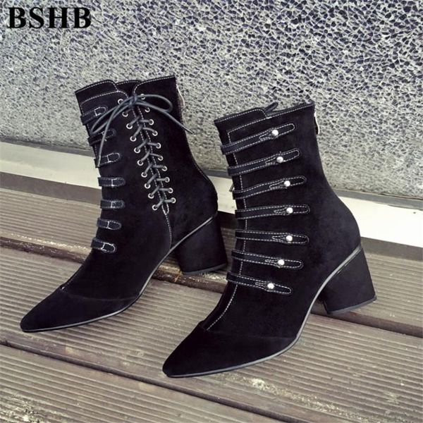 boots classic women's shoes crystal fashion high heels pointed toe women ankle cover retro style stri, Black
boots classic women's shoes crystal fashion high heels pointed toe women ankle cover retro style stri, Black