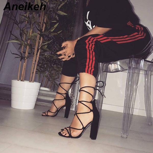 aneikeh gladiator sandals women cross bandage peep open toe hollow fashion ladies pumps lace up high heel lady shoe, Black
aneikeh gladiator sandals women cross bandage peep open toe hollow fashion ladies pumps lace up high heel lady shoe, Black