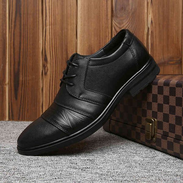 dress shoes men's lace-up oxfords wedding party genuine leather mens business office oxfords flats men fashion shoes 7qcs, Black
dress shoes men's lace-up oxfords wedding party genuine leather mens business office oxfords flats men fashion shoes 7qcs, Black