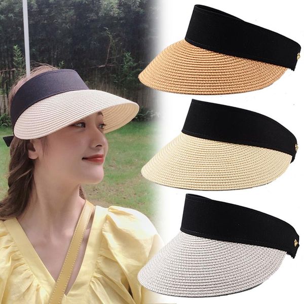 wide brim hats summer hat empty sun cap foldable portable roll-up beach fashion casual straw visors for women, Blue;gray
wide brim hats summer hat empty sun cap foldable portable roll-up beach fashion casual straw visors for women, Blue;gray