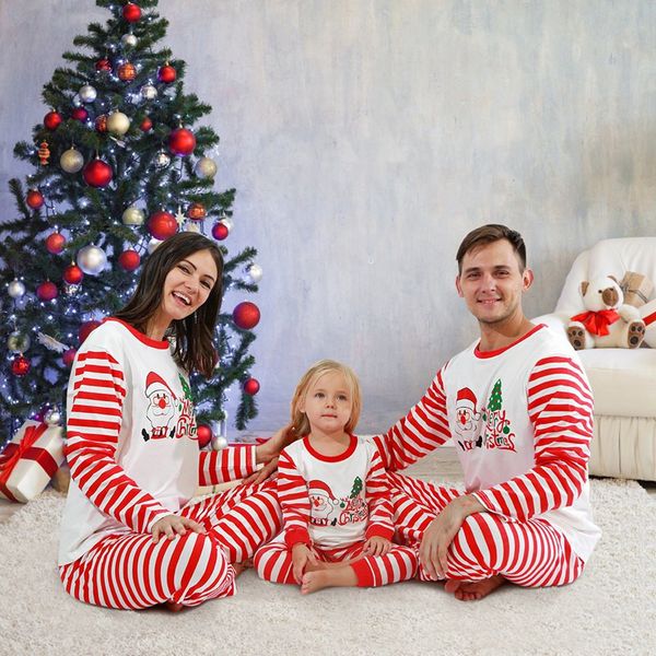 xmas family matching outfits adults kids pajamas sets autumn sleepwear striped santa claus printed chritmas nightwear, White
xmas family matching outfits adults kids pajamas sets autumn sleepwear striped santa claus printed chritmas nightwear, White