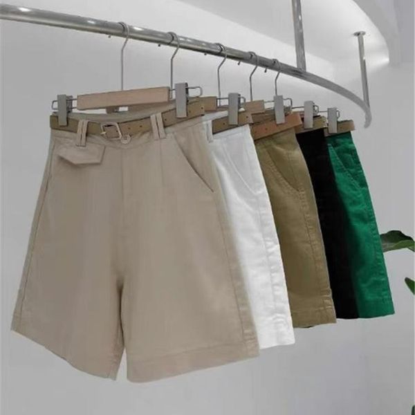 women's shorts khaki 2021 summer pirate straight hong kong style high waist slimming wide leg pants, White;black
women's shorts khaki 2021 summer pirate straight hong kong style high waist slimming wide leg pants, White;black