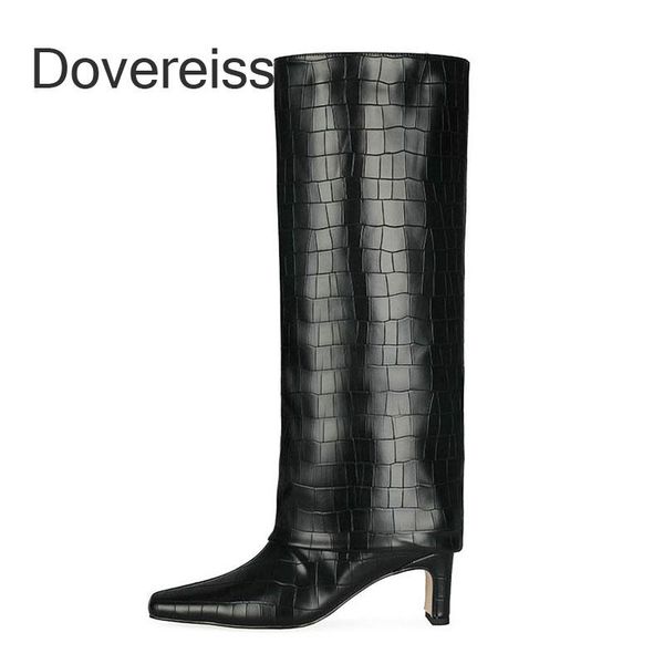 boots dovereiss fashion female winter chunky heels elegant square to knee high big size 44 45 46 47, Black
boots dovereiss fashion female winter chunky heels elegant square to knee high big size 44 45 46 47, Black