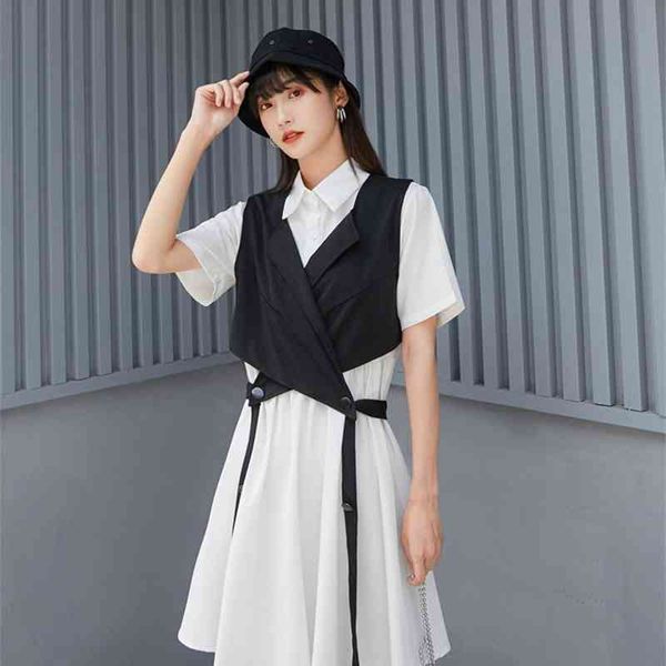 casual dresses 2 piece white short sleeve shirt for women korean fashion button up collar designer clothes tlsc, Black;gray
casual dresses 2 piece white short sleeve shirt for women korean fashion button up collar designer clothes tlsc, Black;gray