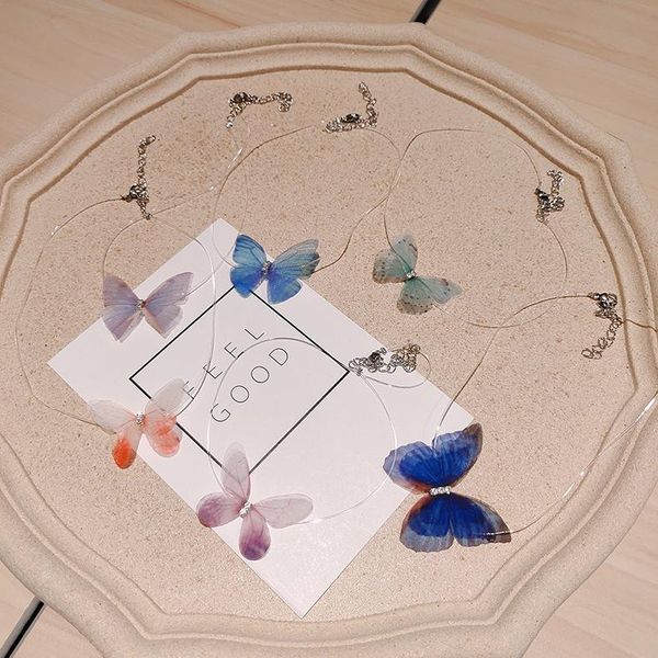 chokers kpop invisible transparent fishing line stereo butterfly pendant necklace women crystal choker chain necklaces, Golden;silver
chokers kpop invisible transparent fishing line stereo butterfly pendant necklace women crystal choker chain necklaces, Golden;silver