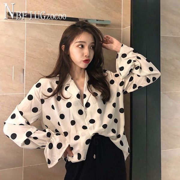 korean fashion polka dot women blouse plus size female blouses women's & shirts, White
korean fashion polka dot women blouse plus size female blouses women's & shirts, White