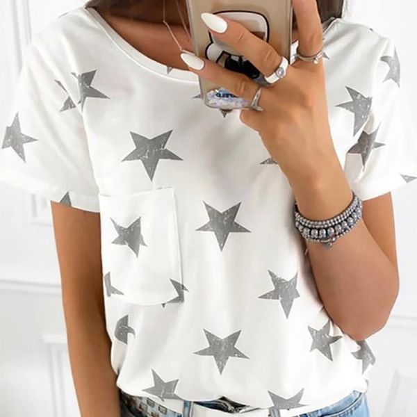 summer t shirt shiying short sleeve female 2021 star pattern poet round ne 2524279, White
summer t shirt shiying short sleeve female 2021 star pattern poet round ne 2524279, White