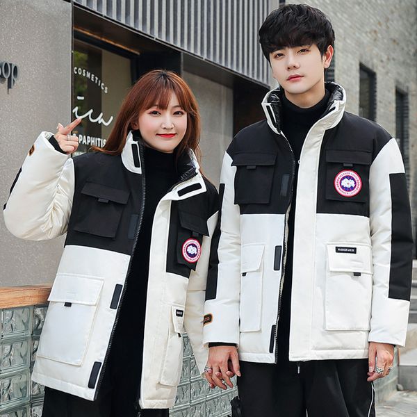 2020 new winter down men's trend thickened coat outdoor fashion couple cotton padded jacket, Black
2020 new winter down men's trend thickened coat outdoor fashion couple cotton padded jacket, Black