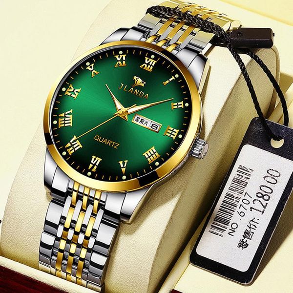 wristwatches jlanda brand selling men's watch fashion luxury quartz wristwatch stainless steel luminous waterproof business men, Slivery;brown
wristwatches jlanda brand selling men's watch fashion luxury quartz wristwatch stainless steel luminous waterproof business men, Slivery;brown