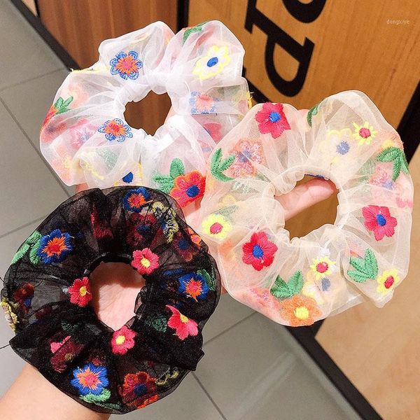 women girls summer embroidery flower chiffon scrunchie ponytail holder elastic hair rubber bands fashion accessories1
women girls summer embroidery flower chiffon scrunchie ponytail holder elastic hair rubber bands fashion accessories1