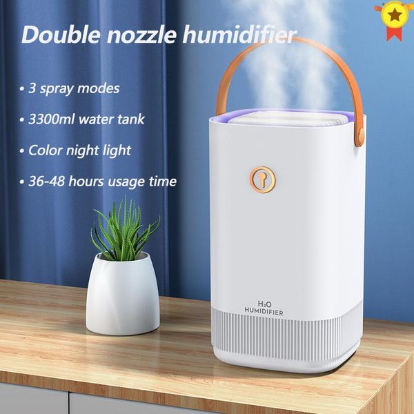humidifiers 3.3l air humidifier essential oil aroma diffuser double nozzle ultrasonic aromatherapy with coloful light
humidifiers 3.3l air humidifier essential oil aroma diffuser double nozzle ultrasonic aromatherapy with coloful light