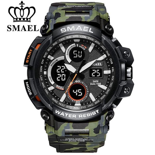 smael camouflage military watch men waterproof dual time display mens sport wristwatch digital analog quartz watches male 1708g, Slivery;brown
smael camouflage military watch men waterproof dual time display mens sport wristwatch digital analog quartz watches male 1708g, Slivery;brown