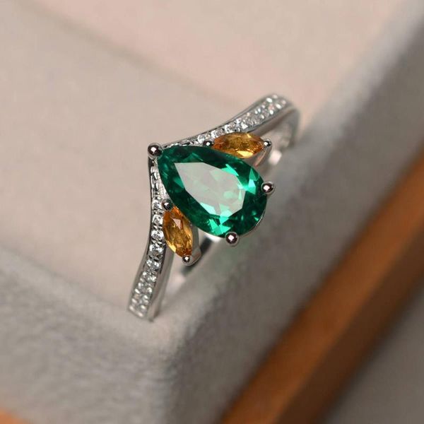 cluster rings 2021 simple temperament white gold plated emerald drop ring s925 fashion ladies, Golden;silver
cluster rings 2021 simple temperament white gold plated emerald drop ring s925 fashion ladies, Golden;silver