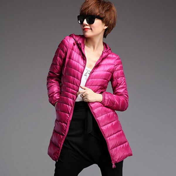 women's down & parkas winter ultra light long jacket woman hooded feather warm slim coat female plus size 6xl 7xl chaqueta mujer 8f36, Black 
women's down & parkas winter ultra light long jacket woman hooded feather warm slim coat female plus size 6xl 7xl chaqueta mujer 8f36, Black