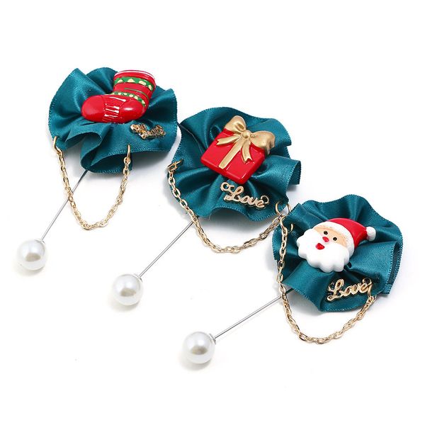 korean version lovely santa cloth brooch simple temperament one word pearl sweater accessories for men and women, Gray
korean version lovely santa cloth brooch simple temperament one word pearl sweater accessories for men and women, Gray