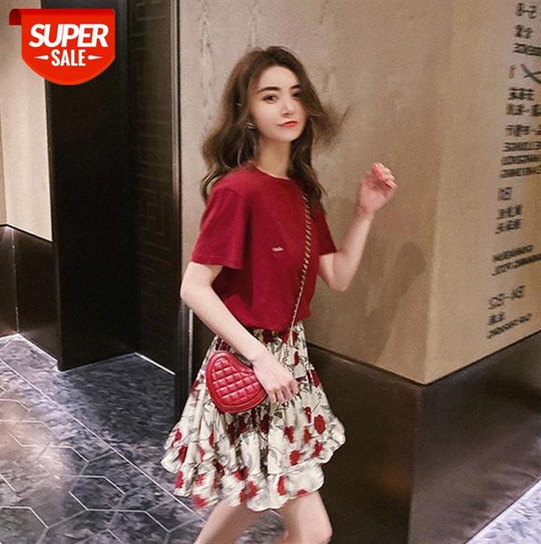 age-reducing small man set women's summer solid color short-sleeved t-shirt + ruffled floral skirt two-piece suit #ms26, Black
age-reducing small man set women's summer solid color short-sleeved t-shirt + ruffled floral skirt two-piece suit #ms26, Black