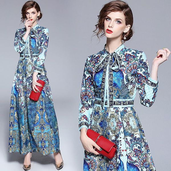 casual dresses design ribbon bow tie neck spring autumn women holiday long sleeve vintage draped big swing print office ladies maxi shirt dr, Black;gray
casual dresses design ribbon bow tie neck spring autumn women holiday long sleeve vintage draped big swing print office ladies maxi shirt dr, Black;gray