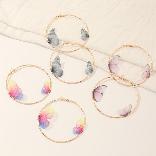 8seasons fashion stud earrings gold color round multicolor chiffon butterfly for women wedding party club jewelry 75mm x 70mm, Golden;silver
8seasons fashion stud earrings gold color round multicolor chiffon butterfly for women wedding party club jewelry 75mm x 70mm, Golden;silver