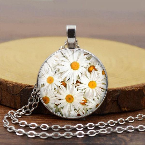 pendant necklaces white daisy time gem necklace leather chain women fashion jewelry, Silver
pendant necklaces white daisy time gem necklace leather chain women fashion jewelry, Silver