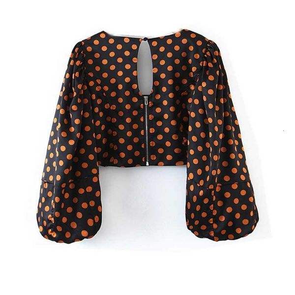 women's blouses & shirts vintage france retro long lantern sleeve polka dot print cropped shirt women hollow out slim wa afjw, White
women's blouses & shirts vintage france retro long lantern sleeve polka dot print cropped shirt women hollow out slim wa afjw, White
