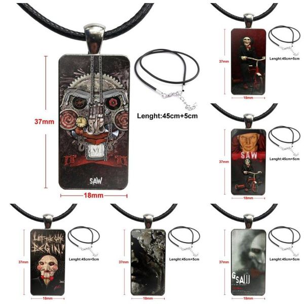 pendant necklaces glass cabochon necklace rectangle fashion for women girl gift saw horror moive ghost remarkable, Silver
pendant necklaces glass cabochon necklace rectangle fashion for women girl gift saw horror moive ghost remarkable, Silver