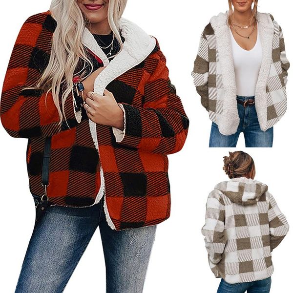 casual dresses women loose style plush coat, plaid and stripe printed pattern reversible overcoat, red/ khaki, Black;gray
casual dresses women loose style plush coat, plaid and stripe printed pattern reversible overcoat, red/ khaki, Black;gray
