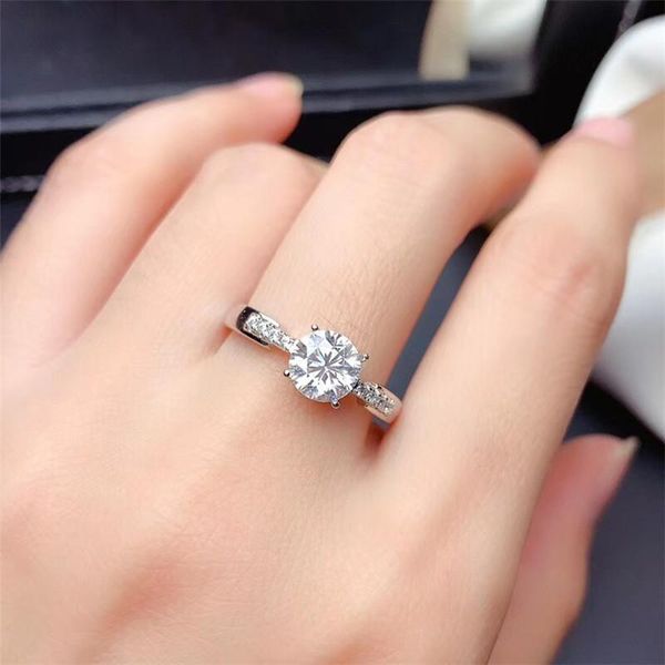 cluster rings leechee moissanite ring 1ct vvs lab diamond with certificate real 925 sterling silver jewelry women engagement anniversary gif, Golden;silver 
cluster rings leechee moissanite ring 1ct vvs lab diamond with certificate real 925 sterling silver jewelry women engagement anniversary gif, Golden;silver