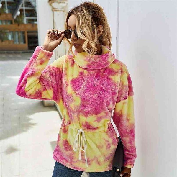 fleece sweatshirt women autumn winter turtleneck color tie-dye furry sweater women's waist slim clothes 210508, Black
fleece sweatshirt women autumn winter turtleneck color tie-dye furry sweater women's waist slim clothes 210508, Black