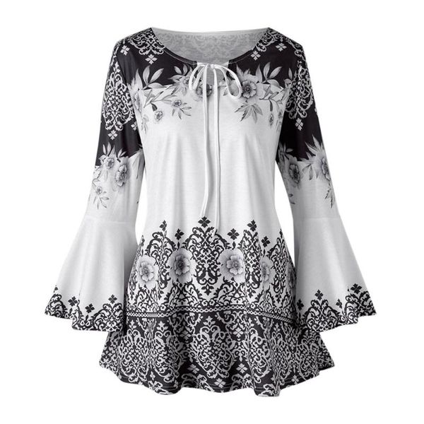 women's blouses & shirts 40#women's tunic blouse 2021 fashion womens plus size printed flare sleeve keyhole blusa manteau femme h, White
women's blouses & shirts 40#women's tunic blouse 2021 fashion womens plus size printed flare sleeve keyhole blusa manteau femme h, White