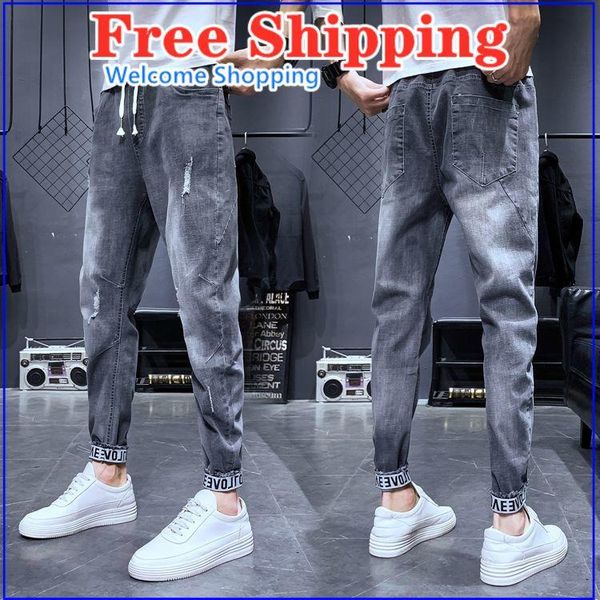 spring autumn jeans pants gray elastic korean version slim straight tide ankle-length harem casual man men's, Blue
spring autumn jeans pants gray elastic korean version slim straight tide ankle-length harem casual man men's, Blue