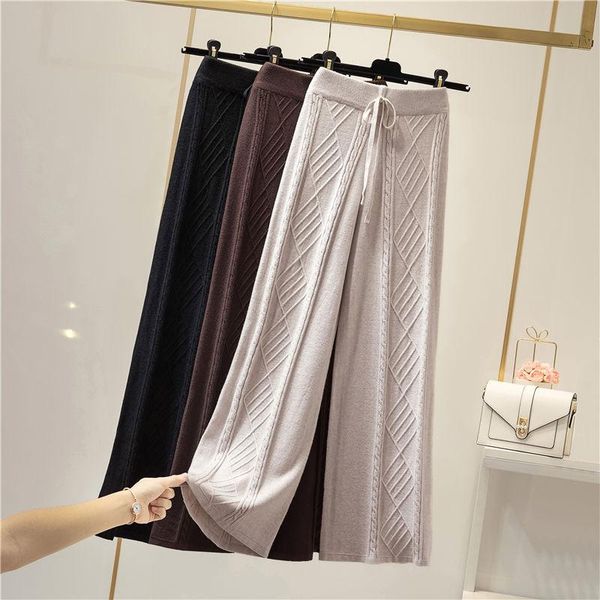 wild drape knitted wide leg pants women 2021 autumn winter loose high waist thick warm casual soft womens y100 women's & capris, Black;white
wild drape knitted wide leg pants women 2021 autumn winter loose high waist thick warm casual soft womens y100 women's & capris, Black;white