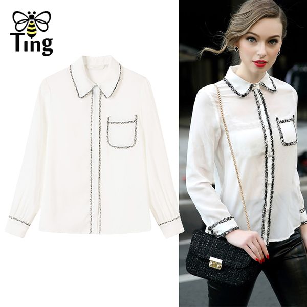 street casual chic lapel collar button up summer white women blouse shirts pocket long sleeve spring blusa feminina za 210513
street casual chic lapel collar button up summer white women blouse shirts pocket long sleeve spring blusa feminina za 210513