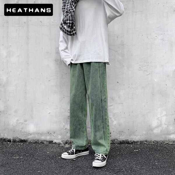 men's jeans 2021 spring autumn green casual oversize hip hop straight denim pants male streetwear couple loose trouser, Blue
men's jeans 2021 spring autumn green casual oversize hip hop straight denim pants male streetwear couple loose trouser, Blue