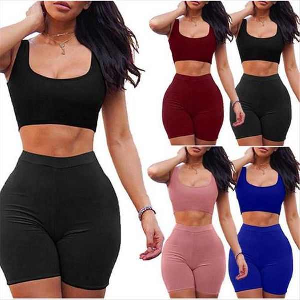 2 piece set yoga women tracksuits summer two crop skirt sleeveless outfits clothes for, Gray 
2 piece set yoga women tracksuits summer two crop skirt sleeveless outfits clothes for, Gray