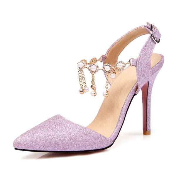 stylish women sandals 2021 gorgeous string bead pointed toe thin heels purple pink silver shoes woman plus size 4-15, Black
stylish women sandals 2021 gorgeous string bead pointed toe thin heels purple pink silver shoes woman plus size 4-15, Black